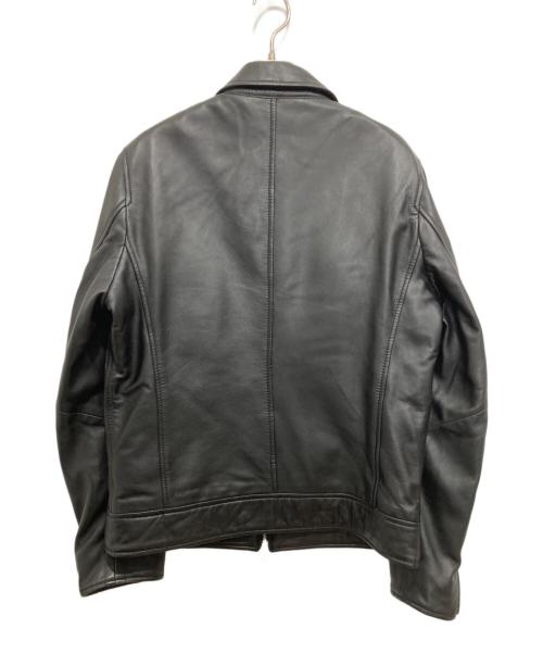 Liugoo Leathers（リューグーレザーズ）Liugoo Leathers (リューグーレザーズ) ラムレザージャケット ブラック サイズ:Mの古着・服飾アイテム