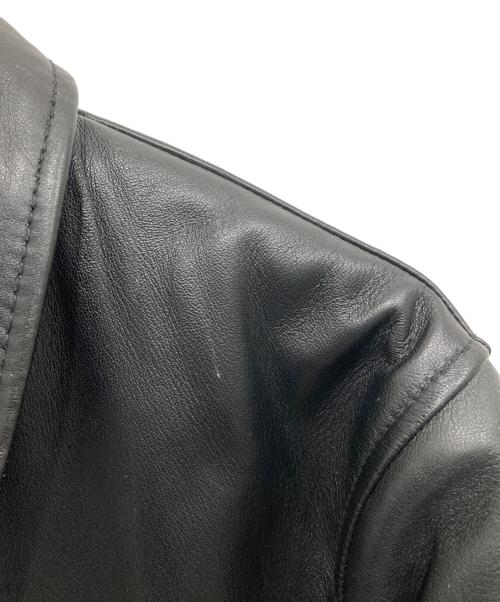 Liugoo Leathers（リューグーレザーズ）Liugoo Leathers (リューグーレザーズ) ラムレザージャケット ブラック サイズ:Mの古着・服飾アイテム