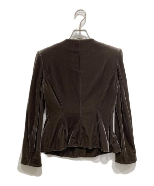 GIORGIO ARMANI（ジョルジョアルマーニ）GIORGIO ARMANI (ジョルジョアルマーニ) ベロアジャケット ブラウン サイズ:40の古着・服飾アイテム