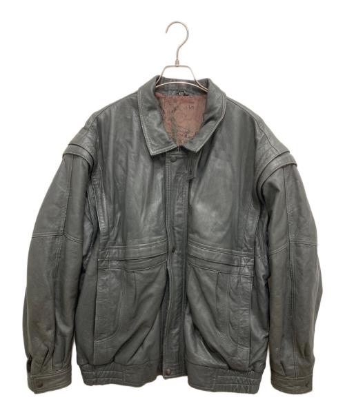 echtes leder（エヒテス レーダァ）echtes leder (エヒテス レーダァ) レザージャケット グレー サイズ:56の古着・服飾アイテム