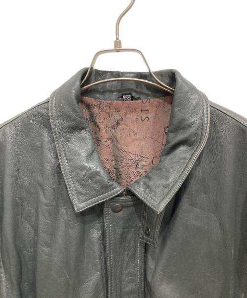echtes leder（エヒテス レーダァ）echtes leder (エヒテス レーダァ) レザージャケット グレー サイズ:56の古着・服飾アイテム