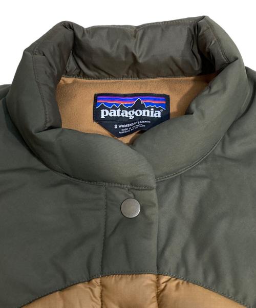 Patagonia（パタゴニア）Patagonia (パタゴニア) ビビーダウンジャケット ベージュ×カーキ サイズ:Sの古着・服飾アイテム