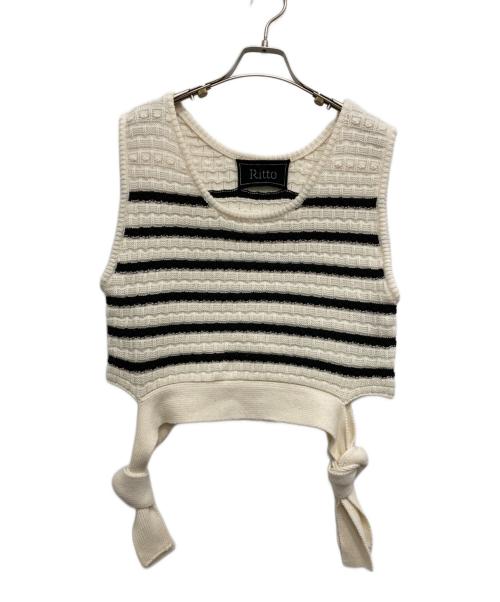 ritto（リット）ritto (リット) ニットベスト アイボリー サイズ:Fの古着・服飾アイテム
