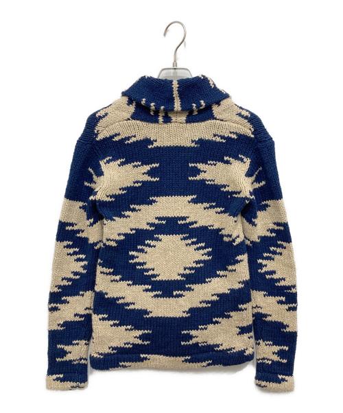 Denim & Supply Ralph Lauren（デニム＆サプライ ラルフローレン）DENIM & SUPPLY RALPH LAUREN (デニム＆サプライ ラルフローレン) ネイティブカーディガン ベージュ×ブルー サイズ:XXSの古着・服飾アイテム