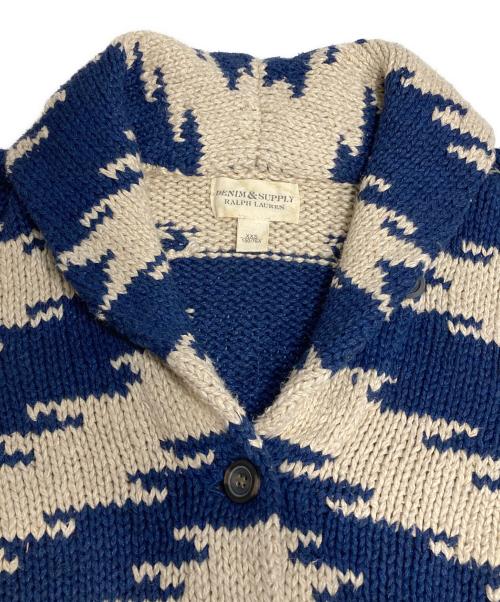 Denim & Supply Ralph Lauren（デニム＆サプライ ラルフローレン）DENIM & SUPPLY RALPH LAUREN (デニム＆サプライ ラルフローレン) ネイティブカーディガン ベージュ×ブルー サイズ:XXSの古着・服飾アイテム