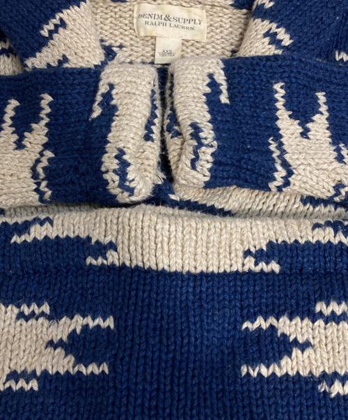 Denim & Supply Ralph Lauren（デニム＆サプライ ラルフローレン）DENIM & SUPPLY RALPH LAUREN (デニム＆サプライ ラルフローレン) ネイティブカーディガン ベージュ×ブルー サイズ:XXSの古着・服飾アイテム