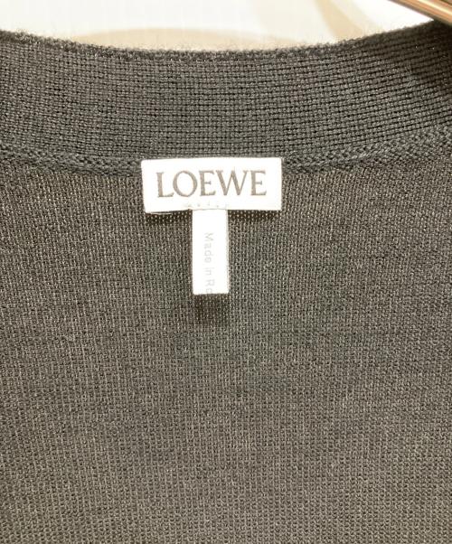 LOEWE（ロエベ）LOEWE (ロエベ) アナグラムロゴ刺繍カーディガン ブラック サイズ:Lの古着・服飾アイテム