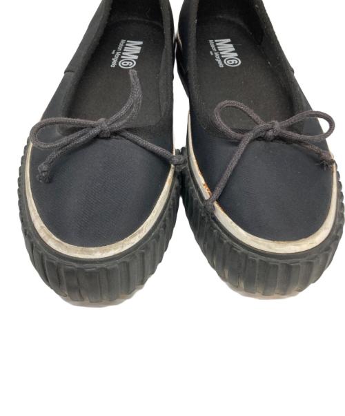 MM6 Maison Margiela（エムエムシックスメゾンマルジェラ）MM6 Maison Margiela (エムエムシックスメゾンマルジェラ) バレリーナスニーカー ブラック サイズ:38の古着・服飾アイテム