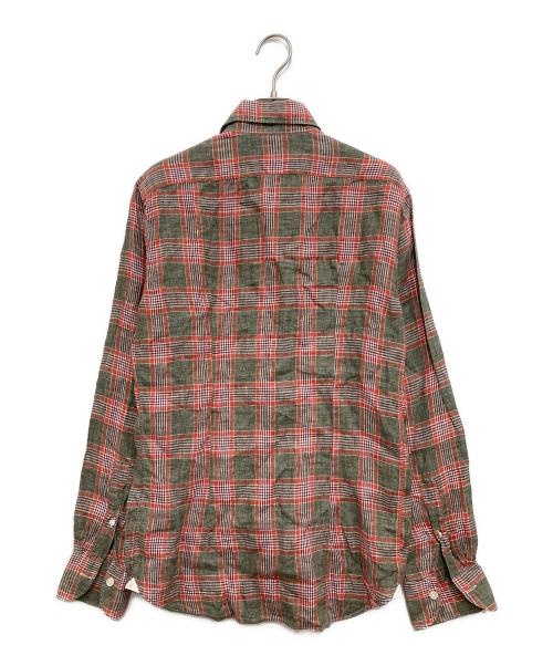 giannetto（ジャンネット）giannetto (ジャンネット) チェックシャツ ブラウン サイズ:XSの古着・服飾アイテム