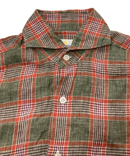 giannetto（ジャンネット）giannetto (ジャンネット) チェックシャツ ブラウン サイズ:XSの古着・服飾アイテム