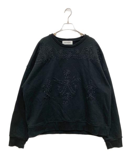 DISCOVERED（ディスカバード）DISCOVERED (ディスカバード) FLOWER STITCH SWEAT ブラック サイズ:3(L)の古着・服飾アイテム