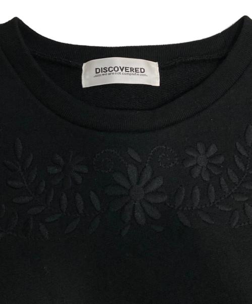 DISCOVERED（ディスカバード）DISCOVERED (ディスカバード) FLOWER STITCH SWEAT ブラック サイズ:3(L)の古着・服飾アイテム