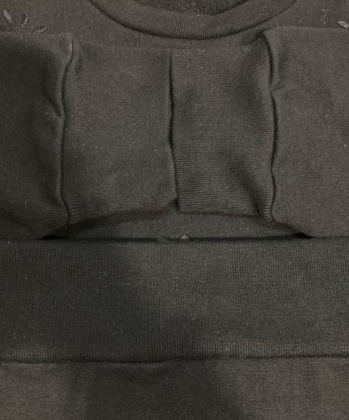 DISCOVERED（ディスカバード）DISCOVERED (ディスカバード) FLOWER STITCH SWEAT ブラック サイズ:3(L)の古着・服飾アイテム