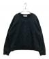 DISCOVERED（ディスカバード）の古着「FLOWER STITCH SWEAT」｜ブラック