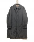 BURBERRY BLACK LABELバーバリーブラックレーベル）の古着「裏ノヴァチェックステンカラーコート」｜ブラック