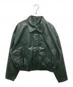 Student Apathyスチューデント・アパシー）の古着「フェイクレザージャケット」｜グリーン