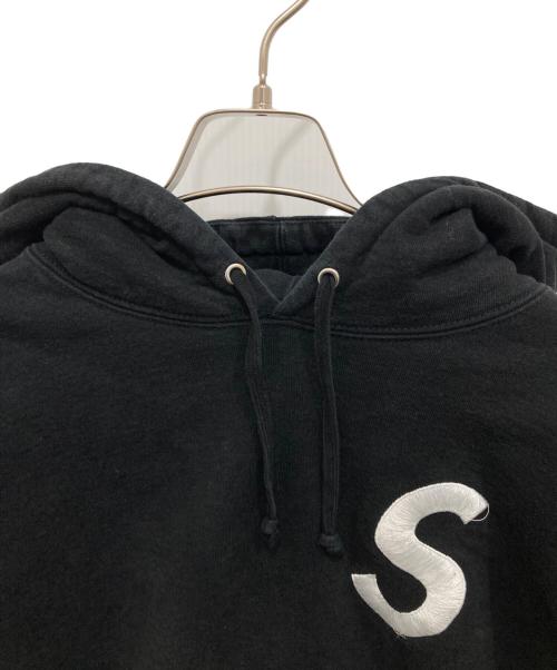 SUPREME（シュプリーム）Supreme (シュプリーム) S logo hooded sweatshirt ブラック×ホワイト サイズ:Lの古着・服飾アイテム