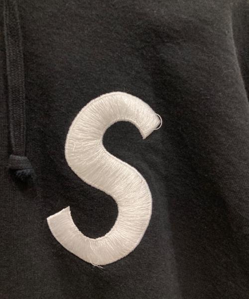SUPREME（シュプリーム）Supreme (シュプリーム) S logo hooded sweatshirt ブラック×ホワイト サイズ:Lの古着・服飾アイテム