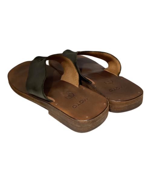 MOTO（モト）MOTO (モト) トングサンダル ブラック×ブラウン サイズ:2の古着・服飾アイテム