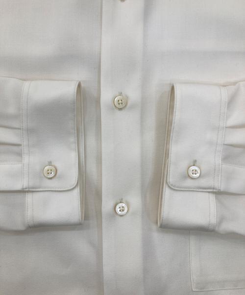 MAISON SPECIAL（メゾンスペシャル）MAISON SPECIAL (メゾンスペシャル) ウールシャンブレープライムオーバーシャツ アイボリー サイズ:Lの古着・服飾アイテム