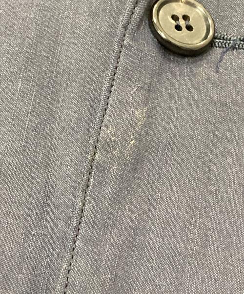 山内（ヤマウチ）山内 (ヤマウチ) リネン混テーラードジャケット ネイビー サイズ:XLの古着・服飾アイテム