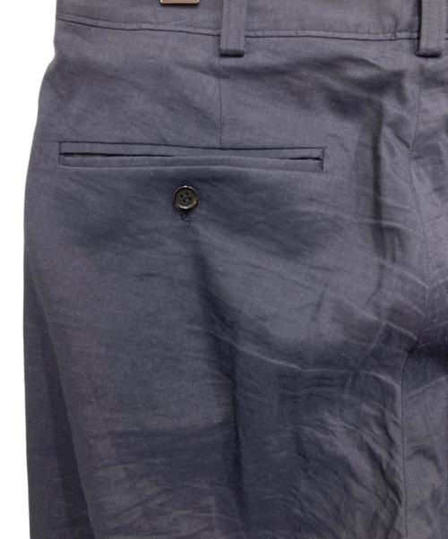 山内（ヤマウチ）山内 (ヤマウチ) リネンレーヨンスラックス ネイビー サイズ:3の古着・服飾アイテム