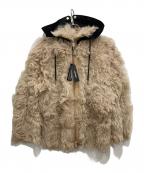 DIESELディーゼル）の古着「ラムスキンファーコート」｜ベージュ