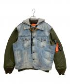 DIESELディーゼル）の古着「W-STORMY JACKET」｜カーキ×ブルー