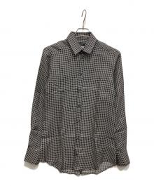 DOLCE & GABBANA（ドルチェ＆ガッバーナ）の古着「シルクシャツ」｜ブラック×ホワイト