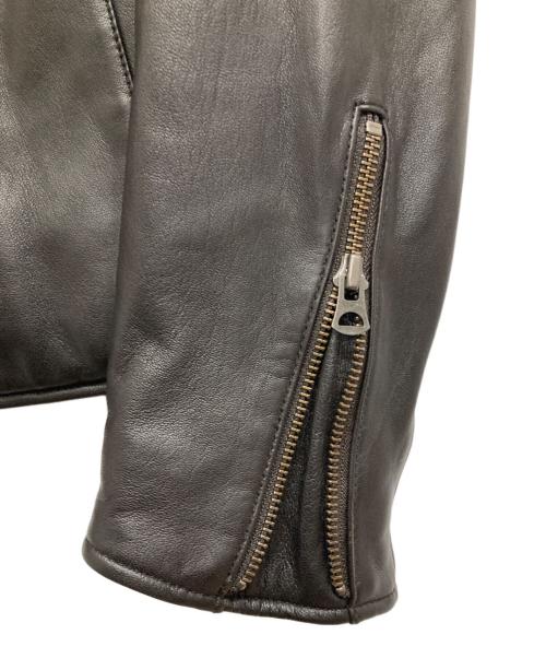 NANO BASE（ナノベース）NANO BASE (ナノベース) シングルライダースジャケット ブラウン サイズ:Lの古着・服飾アイテム