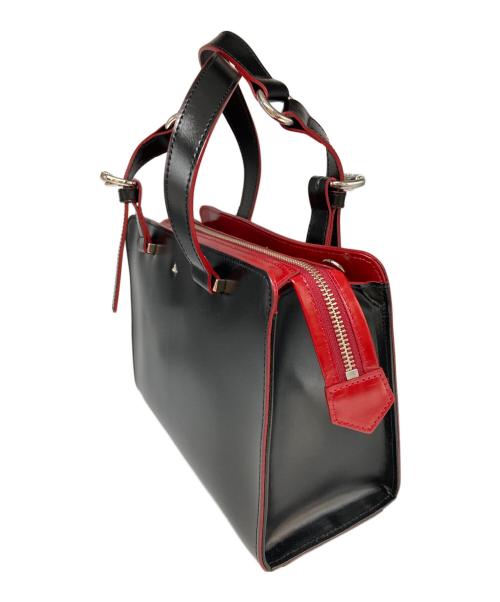 Vivienne Westwood（ヴィヴィアンウエストウッド）Vivienne Westwood (ヴィヴィアンウエストウッド) TINY ORB 2WAYハンドバッグ ブラック×レッドの古着・服飾アイテム