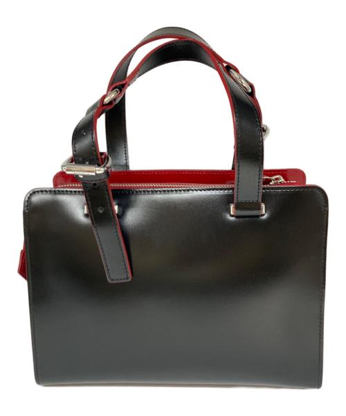 Vivienne Westwood（ヴィヴィアンウエストウッド）Vivienne Westwood (ヴィヴィアンウエストウッド) TINY ORB 2WAYハンドバッグ ブラック×レッドの古着・服飾アイテム