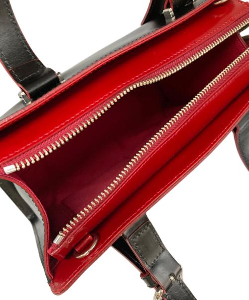 Vivienne Westwood（ヴィヴィアンウエストウッド）Vivienne Westwood (ヴィヴィアンウエストウッド) TINY ORB 2WAYハンドバッグ ブラック×レッドの古着・服飾アイテム