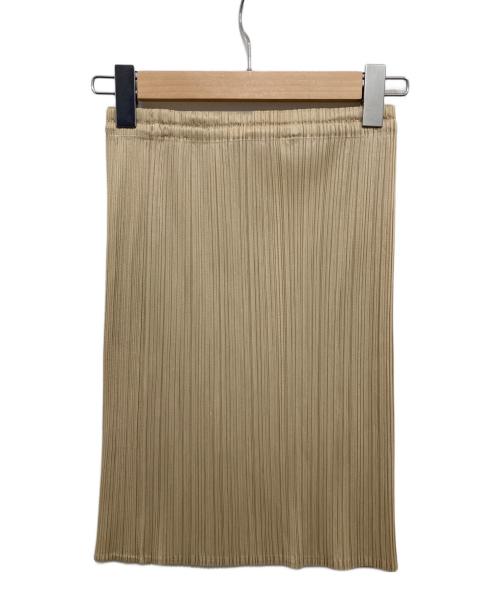 PLEATS PLEASE（プリーツプリーズ）PLEATS PLEASE (プリーツプリーズ) プリーツミニスカート ベージュ サイズ:3の古着・服飾アイテム
