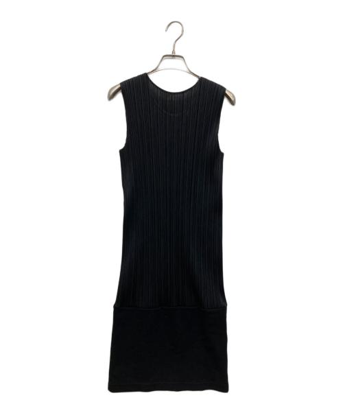 PLEATS PLEASE（プリーツプリーズ）PLEATS PLEASE (プリーツプリーズ) プリーツ切替ワンピース ブラック サイズ:5の古着・服飾アイテム