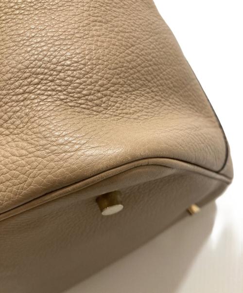 Cisei firenze（チセイ フィレンツェ）Cisei FIRENZE (チセイ フィレンツェ) レザートートバッグ ベージュの古着・服飾アイテム