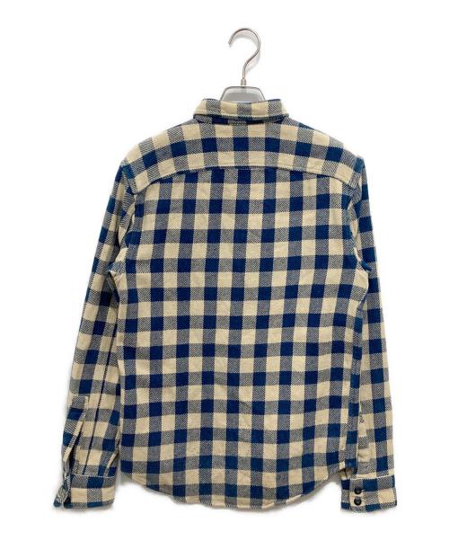RRL（ダブルアールエル）RRL (ダブルアールエル) チェックフランネルシャツ ブルー×ベージュ サイズ:XSの古着・服飾アイテム