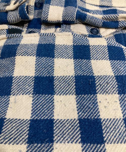 RRL（ダブルアールエル）RRL (ダブルアールエル) チェックフランネルシャツ ブルー×ベージュ サイズ:XSの古着・服飾アイテム
