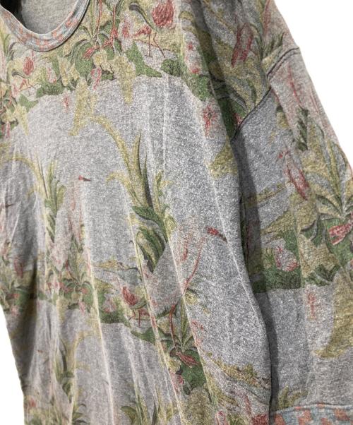 COMME des GARCONS HOMME（コムデギャルソン オム）COMME des GARCONS HOMME (コムデギャルソン オム) 花柄Tシャツ グレー サイズ:-の古着・服飾アイテム