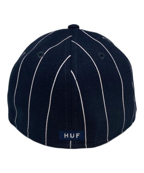 New Era（ニューエラ）New Era (ニューエラ) HUF (ハフ) ストライプベースボールキャップ ネイビーの古着・服飾アイテム