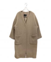 UNTITLED（アンタイトル）の古着「ポンテベロアノーカラーコート」｜ベージュ