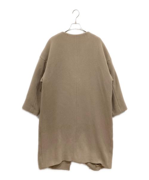 UNTITLED（アンタイトル）UNTITLED (アンタイトル) ポンテベロアノーカラーコート ベージュ サイズ:44の古着・服飾アイテム