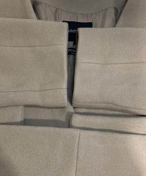 UNTITLED（アンタイトル）UNTITLED (アンタイトル) ポンテベロアノーカラーコート ベージュ サイズ:44の古着・服飾アイテム