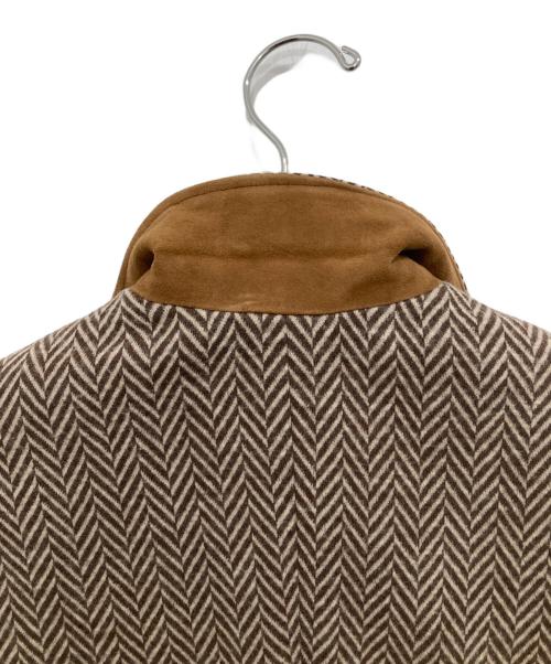 POLO RALPH LAUREN（ポロ・ラルフローレン）POLO RALPH LAUREN (ポロ・ラルフローレン) ヘリンボーンテーラードジャケット ブラウン サイズ:2の古着・服飾アイテム
