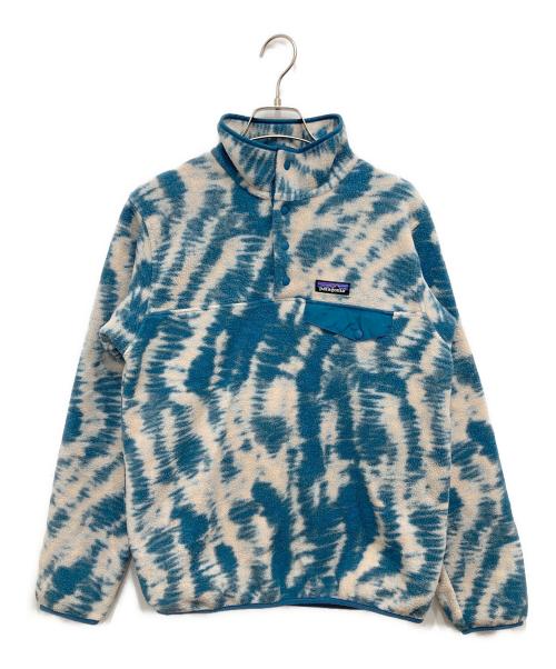 Patagonia（パタゴニア）Patagonia (パタゴニア) W's LW Synch Snap-T P/O ブルー×ホワイト サイズ:Sの古着・服飾アイテム