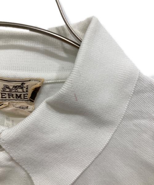 HERMES（エルメス）HERMES (エルメス) 長袖ポロシャツ ホワイト サイズ:Mの古着・服飾アイテム