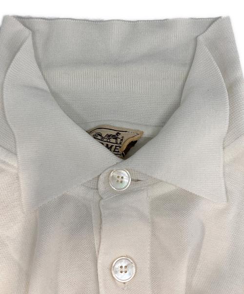 HERMES（エルメス）HERMES (エルメス) 長袖ポロシャツ ホワイト サイズ:Mの古着・服飾アイテム