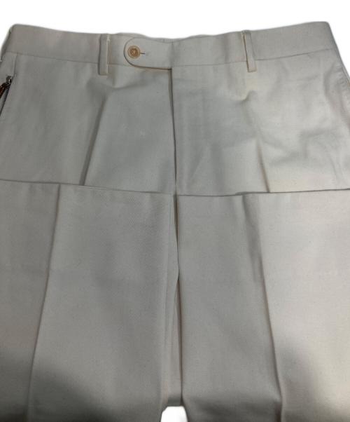 HERMES（エルメス）HERMES (エルメス) センタープレスパンツ ホワイト サイズ:48の古着・服飾アイテム