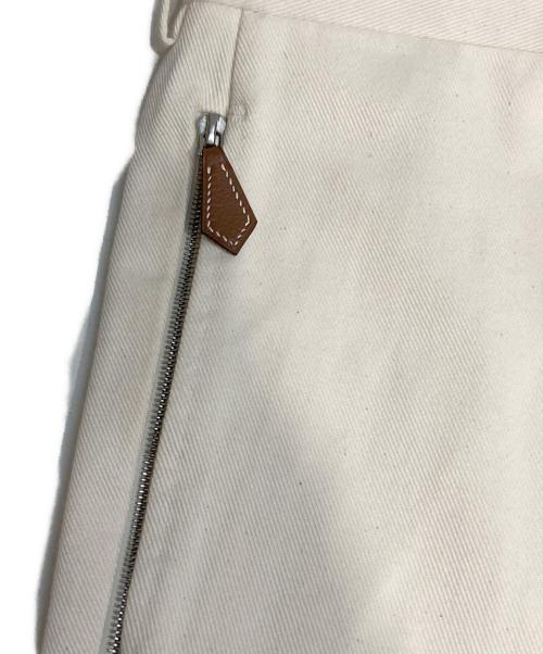 HERMES（エルメス）HERMES (エルメス) センタープレスパンツ ホワイト サイズ:48の古着・服飾アイテム