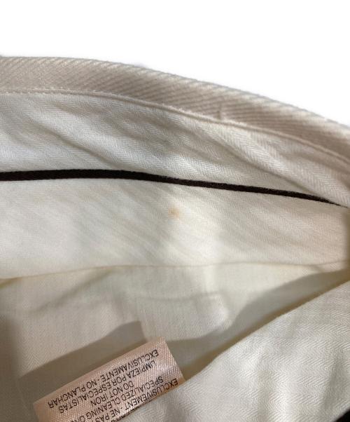 HERMES（エルメス）HERMES (エルメス) センタープレスパンツ ホワイト サイズ:48の古着・服飾アイテム